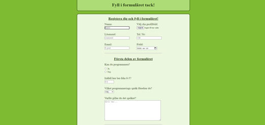 exempel på sidor elever gjort